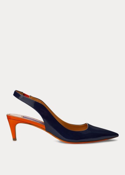 Ralph Lauren Cleo Two-Tone Calfskin Pumps Dame Danmark (VWPHK6831)